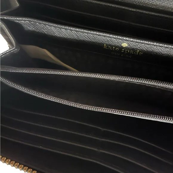 Kate Spade Laurel Way Neda Continental zip around wallet- Cruise Striped Pattern - Picture 4 of 8